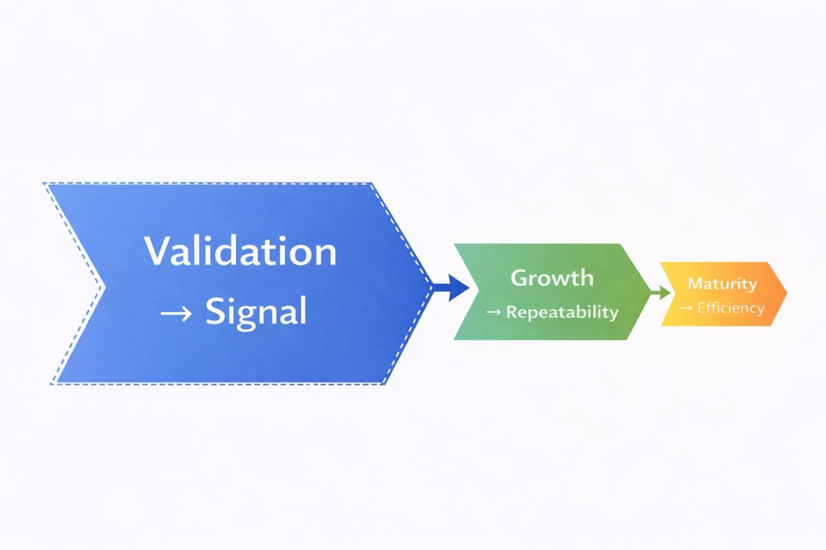 One-Week Market Signal Test infographic showing a validation process flow with a call-to-action button to test market demand in 7 days